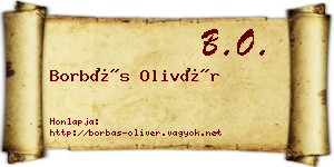 Borbás Olivér névjegykártya